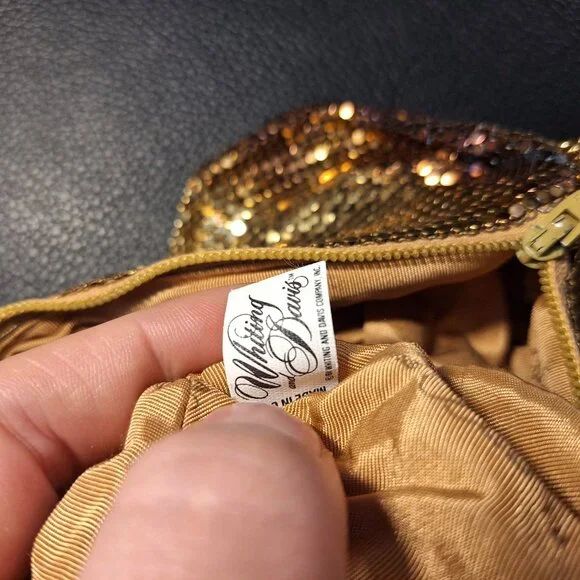 Vintage 1984 Whiting and Davis Rare Two Toned Gradient Mesh Purse/Clutch - Picture 5 of 5